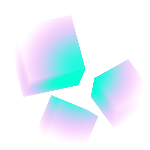 Abstract glowing light cubes